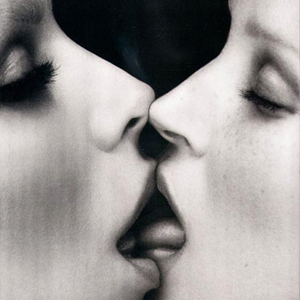 Kate Moss and Lee T kissing for the photoshooting published in the Love Magazine, St valentine's Day - 2011 issue.